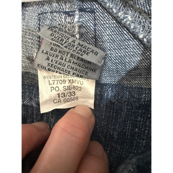 Silver Jeans Co Womens Denim Bell Bottom Overalls Size 13 33 Blue Wide Leg - Picture 6 of 9